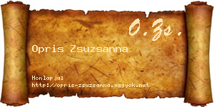 Opris Zsuzsanna névjegykártya